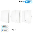 Tuya WiFi smart Wall switch  N+L  2Gang Wireless Remote Control Light Switch Work Alexa Google Home 2 way 