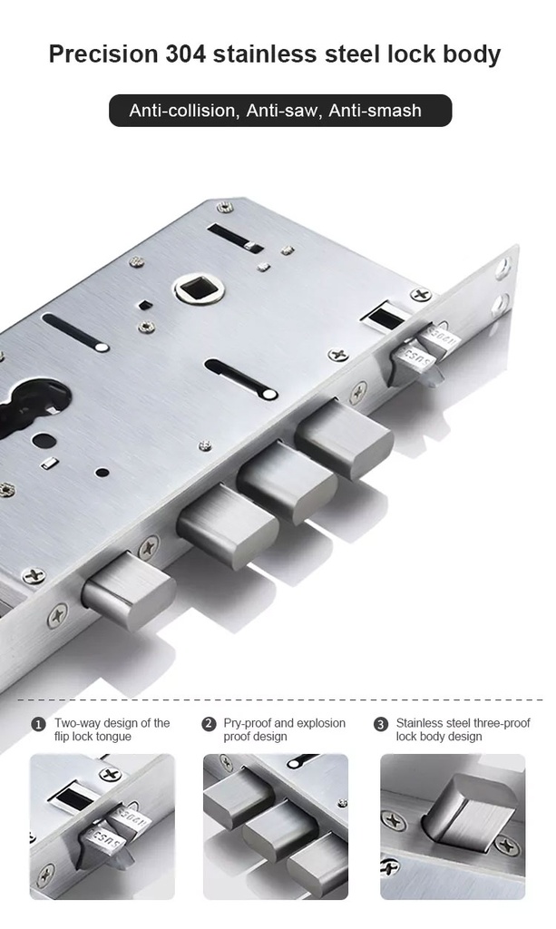 Tuya wifi door lock MSL02 with face recognition and fingerprint 