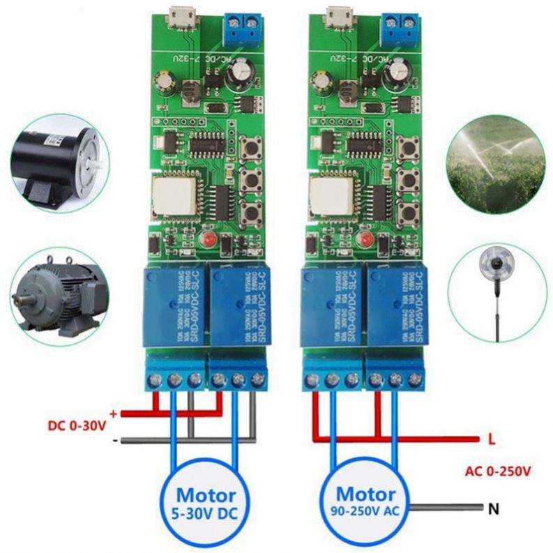 Tuya WIFI+RF Switch DC7-32V 2 Channel ST-DC2