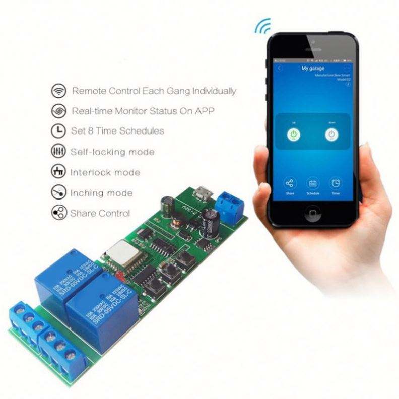 Tuya WIFI+RF Switch DC7-32V 2 Channel ST-DC2