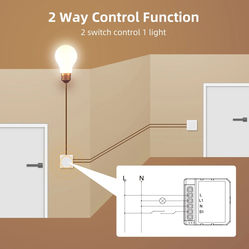 Tuya WiFi smart dimmer switch module AC 10A 2Ch