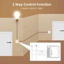 Tuya WiFi smart dimmer switch module AC 10A 2Ch