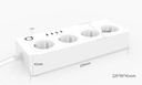 TUYA Smart Power Strip, 4 sockets + 4 USB, with switch, cord 1.8m