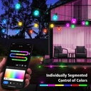 Tuya WiFi RGB Smart G40 Outdoor 15M Fairy String Magic Color Light with APP Control PST-G40W