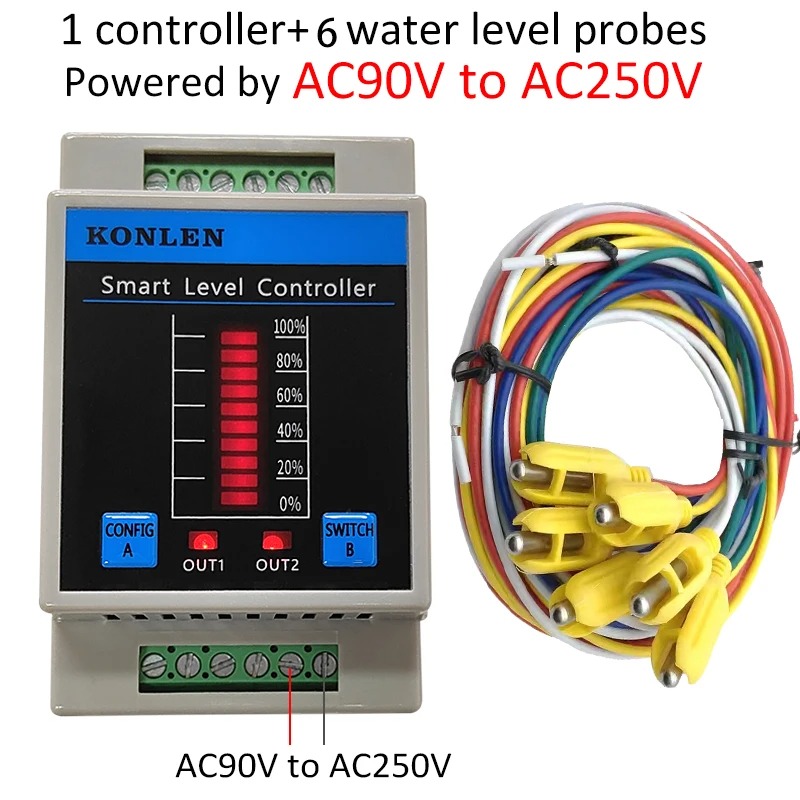 Tuya Wifi Water Level Sensor Controller Monitor, Leak Sensor Water supply, pumping KL-W1WL