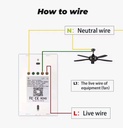 Tuya wifi Smart Ceiling Fan Switch Tuya  Remote Control Wall Switch Compatible with Alexa and Google Home