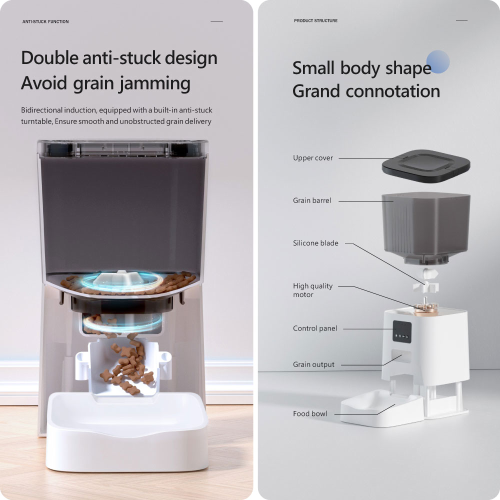 Tuya WiFi automatic pet food feeder with camera PST-DU4LB-VS 4L