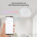 TUYA Zigbee 3.0  wifi smart Smoke fire detector & security alarm   HS2SA-5 from Heiman