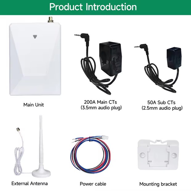 Tuya wifi Power clamp meter 5 CTs energy monitor 

