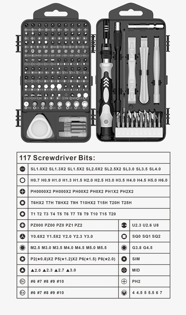 138 in 1 Magnetic Precision Screwdriver Set