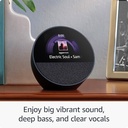 Amazon Echo Spot (newest model), Great for nightstands, offices and kitchens, Smart alarm clock with Alexa+ Early Access, Black