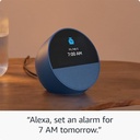Amazon Echo Spot (newest model), Great for nightstands, offices and kitchens, Smart alarm clock with Alexa+ Early Access, Black