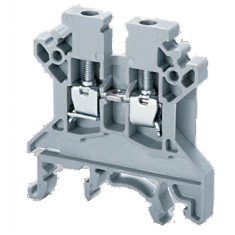 Standard feed through screw terminal block 2.5mm Grey