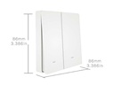 Tuya WiFi Push Button Wall Switch N+L,  2 Gangs Works with Alexa Google Home  