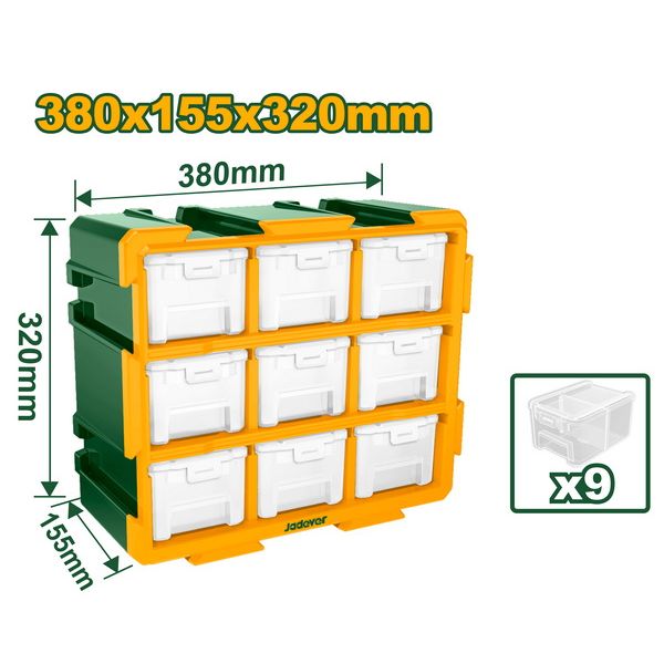 JADEVER Modular storage tower 9 pcs JDTB8331