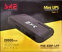 SKE Mini DC UPS router 20000 mAh, lan POE 24V, usb 5v, 9v, 12v OUTPUT POE-830P-LFP
