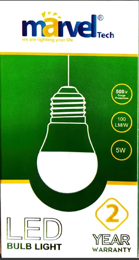 Marvel e27 Led bulb 5W day light 500 Lumen 8000k MS-22001 