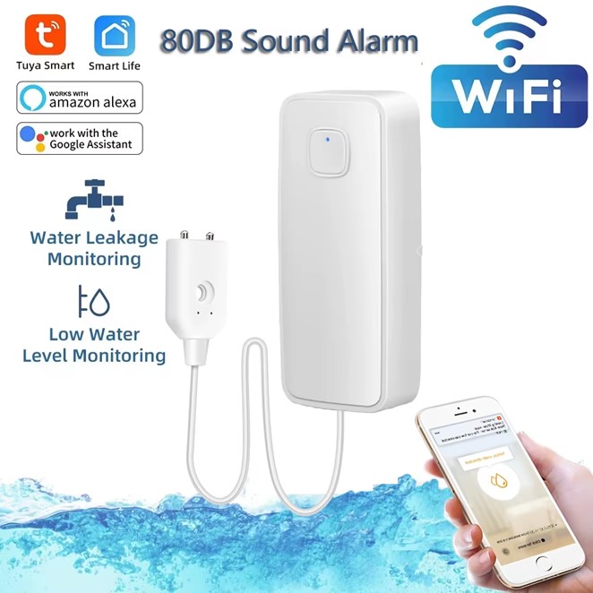 TUYA WiFi Water Leakage Detector APP Remote Control Security Alarm System 