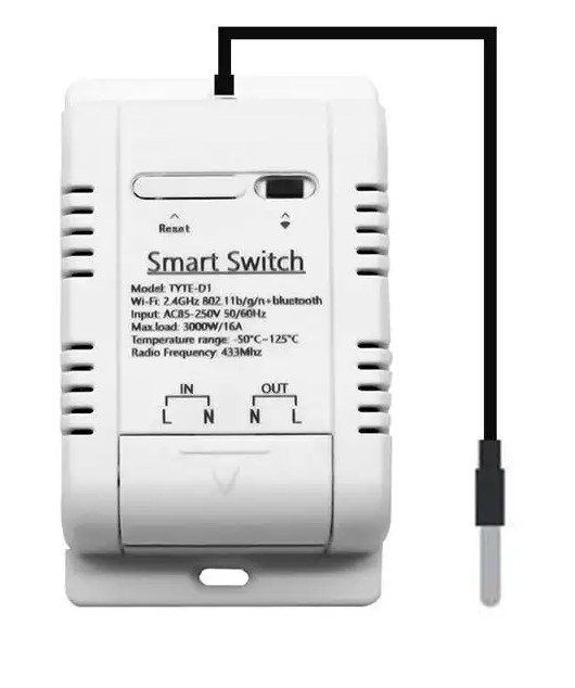 [SHT-1096] Tuya wifi Smart Temperature Controller Switch 16A 3000W with Energy Consumption Monitoring, supports RF433 remote control PST-TYTE-D1