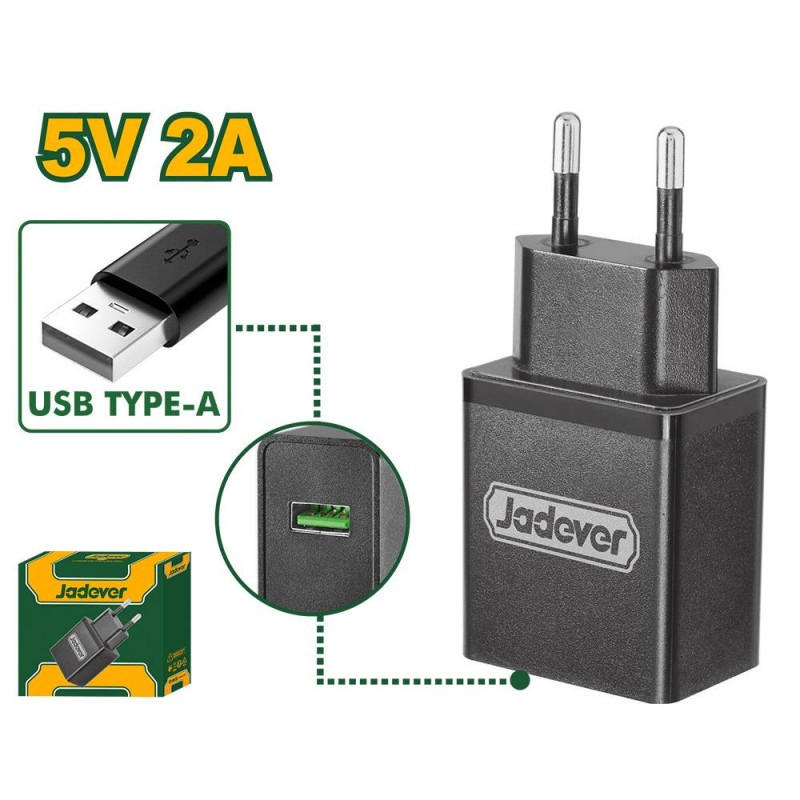 JADEVER CHARGER USB type-A 5V 2A JDFCT552
