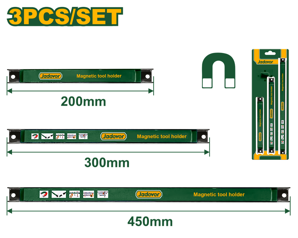 JADEVER 3 Pcs magnetic tool holder set JDHH2603