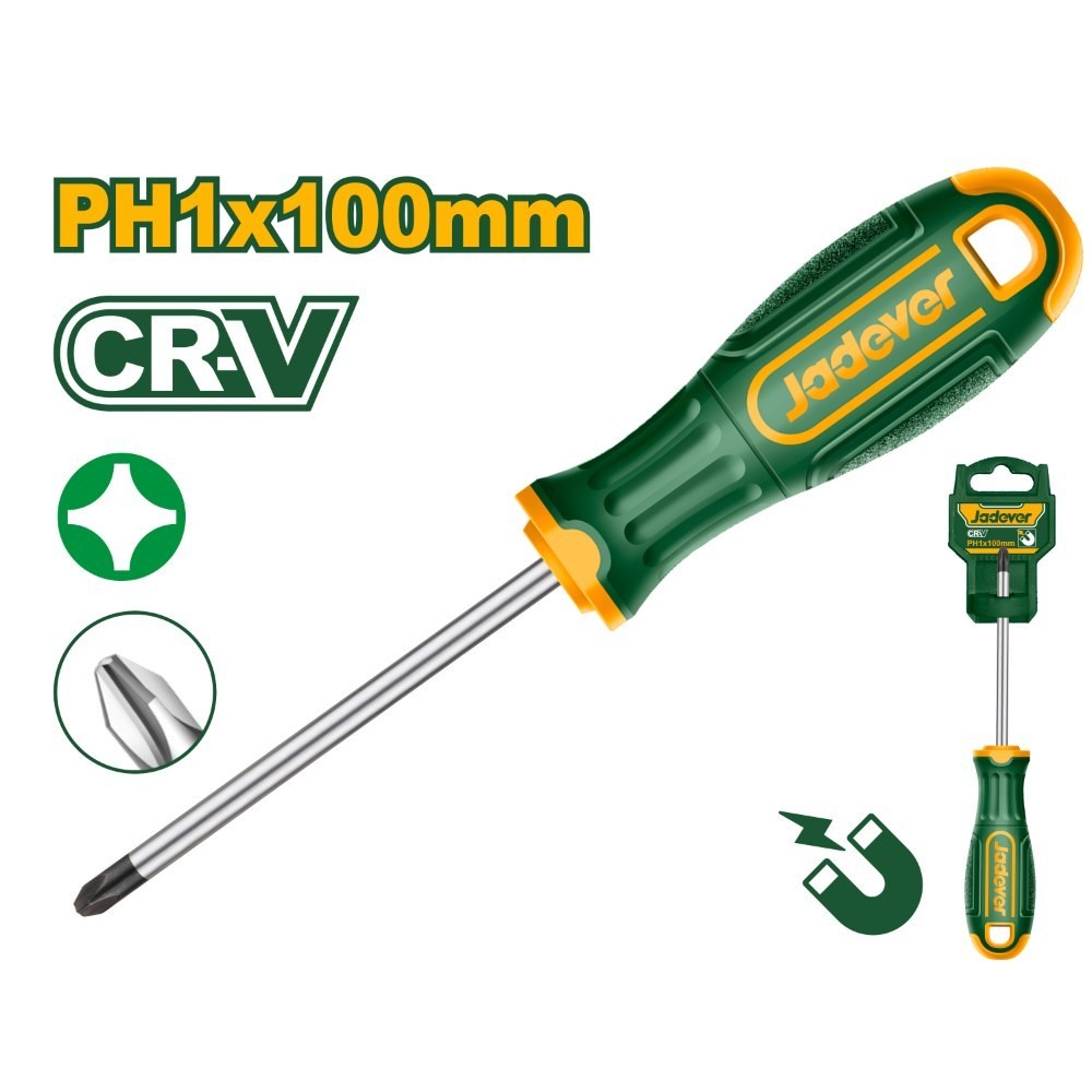 JADEVER Philips screwdriver PH1*100mm JDSD2214