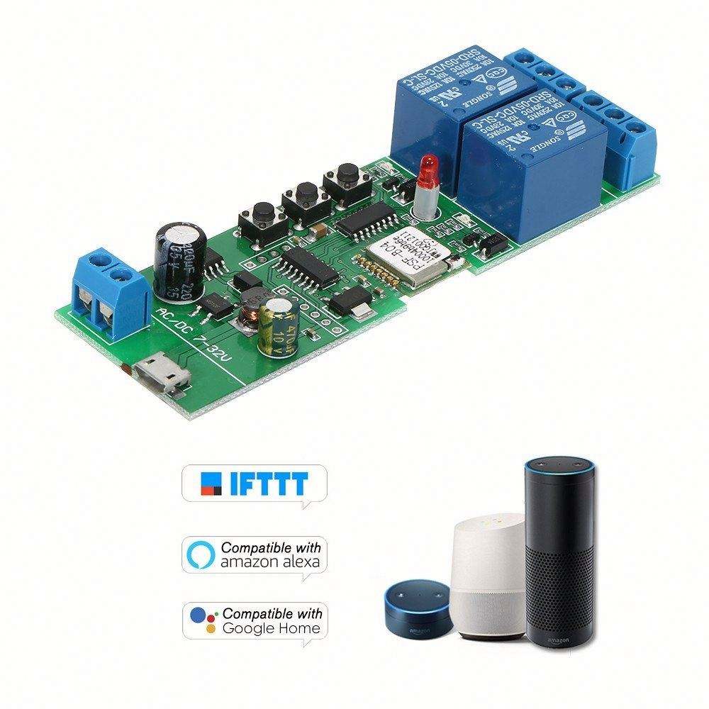 Tuya WIFI+RF Switch DC7-32V 2 Channel ST-DC2