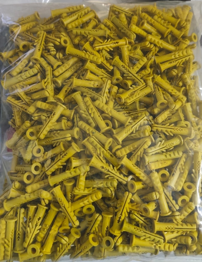 6mm Yellow Fish Plastic Expansion Anchor Wall Plug Sleeve Anchor with Wing