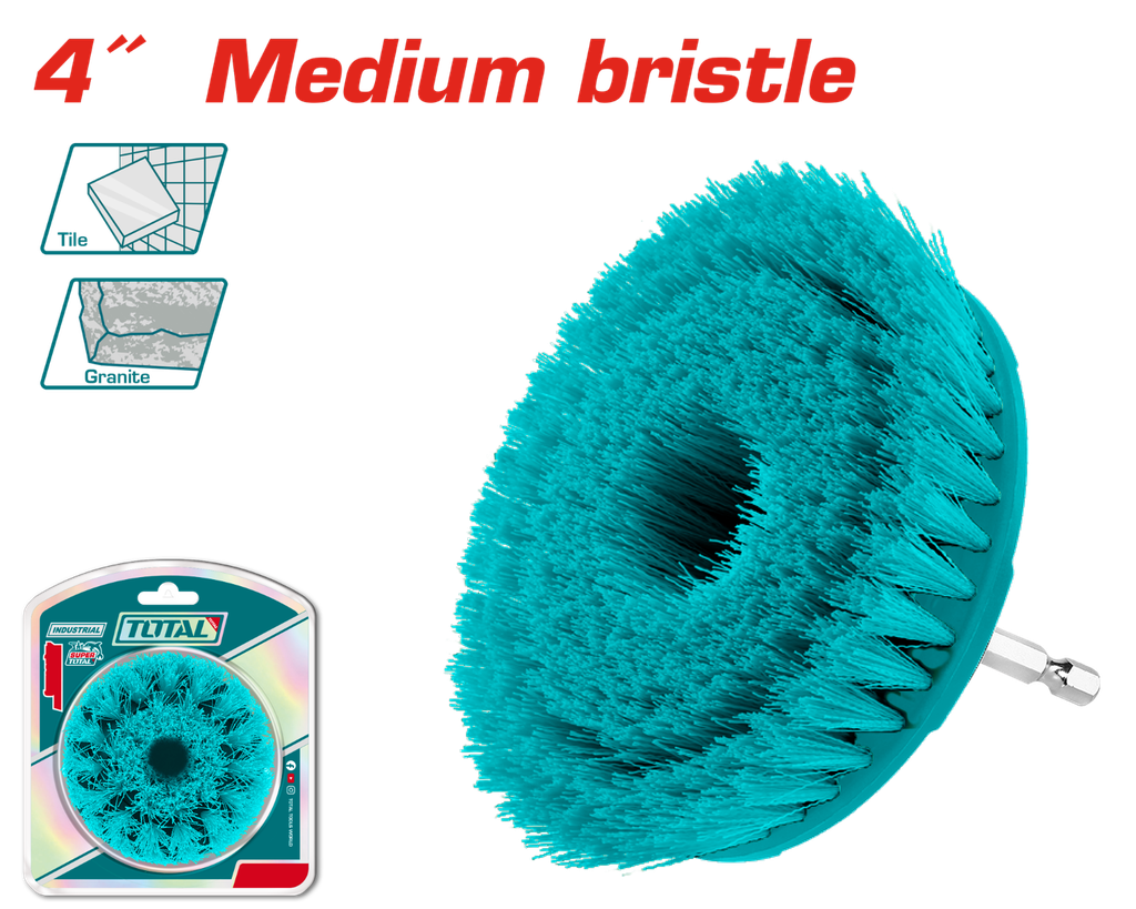 Total Medium bristle  Brush 4″ TACM1401 