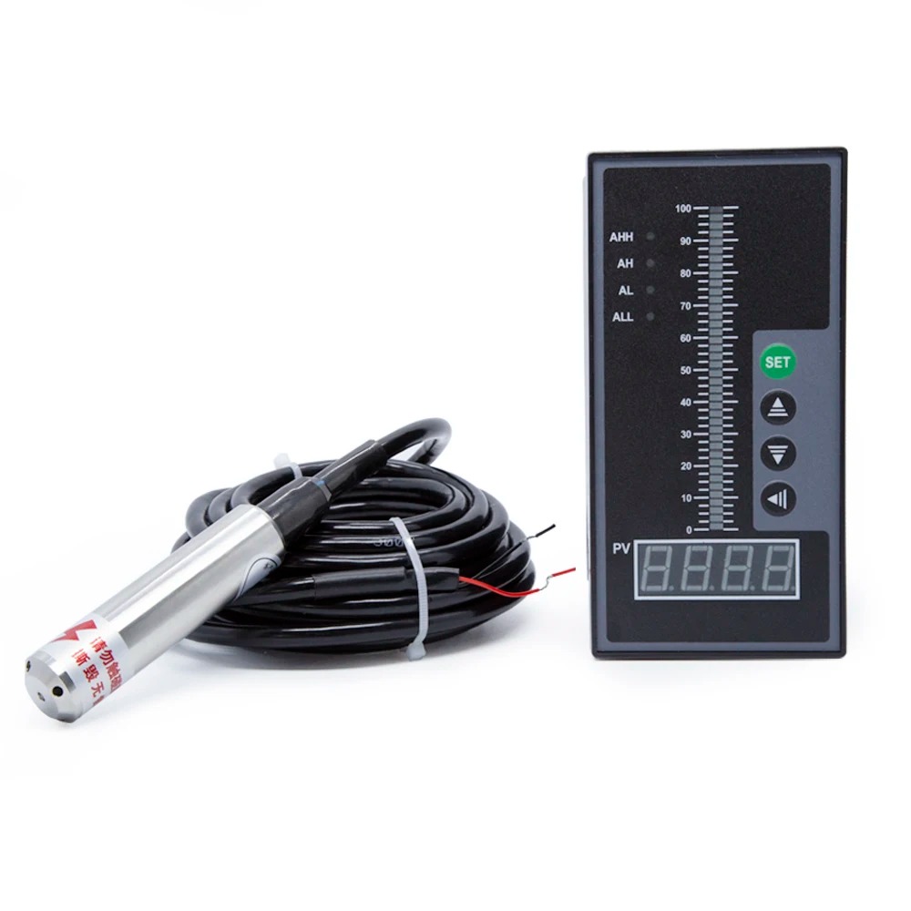 2 meter Automatic industrial 1set 4-20MA Output Integral Liquid Oil Water Level Sensor Probe Transmitter Detect with Smart Controller Float Switch Alarm Pump EAMPT-136 + T80
