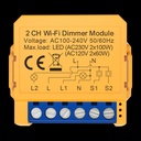 Tuya WiFi smart dimmer switch module AC 10A 2Ch