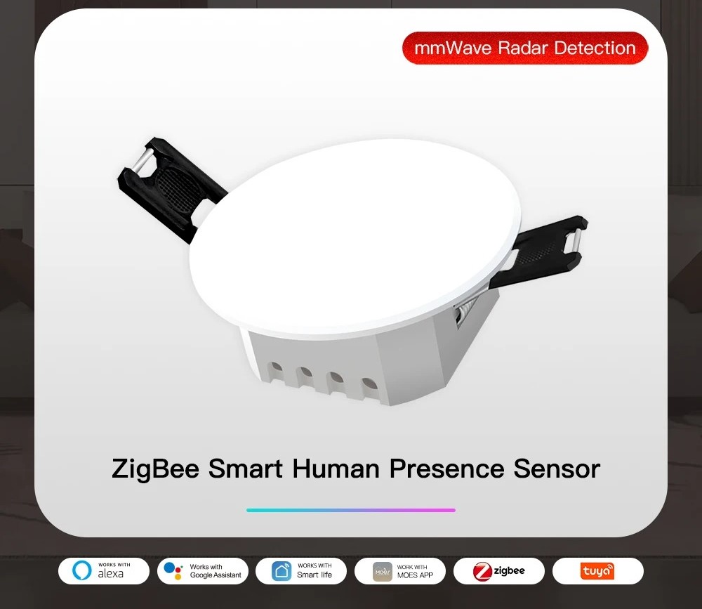 Ewelink Zigbee breathing radar human presence sensor ceiling mounted MG1