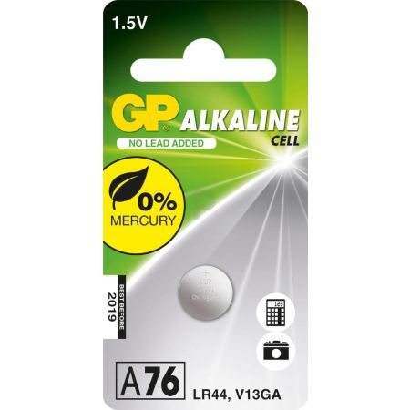 GP Alkaline cell battery A76 LR44 V13GA