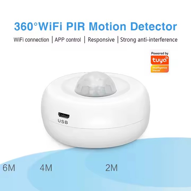 TUYA wifi PIR motion sensor  with light sensor 2 in 1
