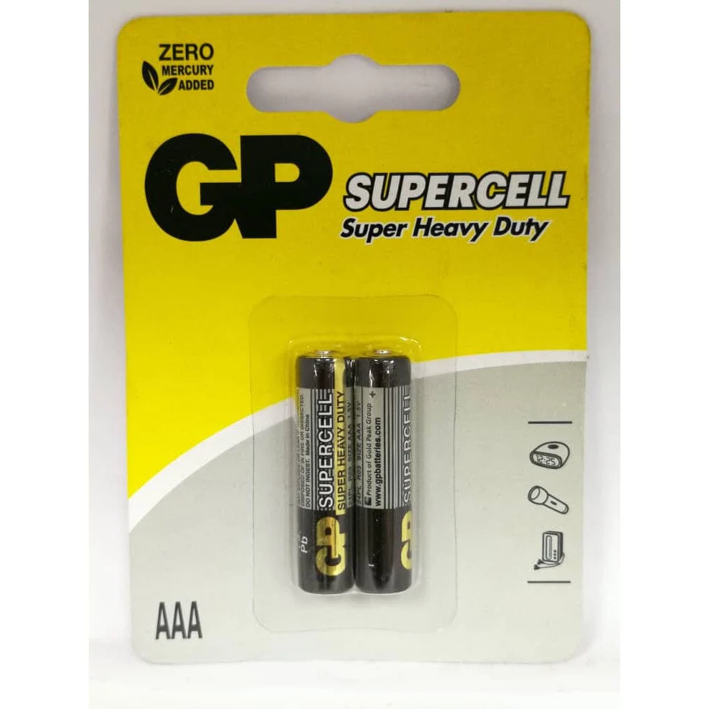 GP SuperCell battery AAA pack of 2 R03