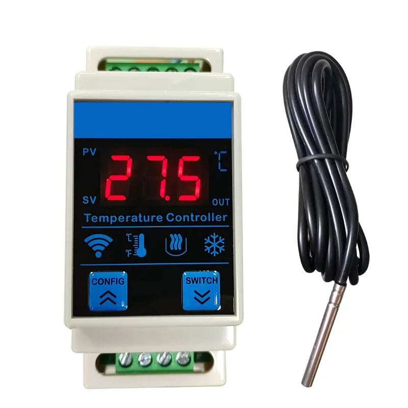 Tuya wifi Smart digital temperature controller and Temp Logger for freezer, fridge, heating, boiler, aquarium and incubator 