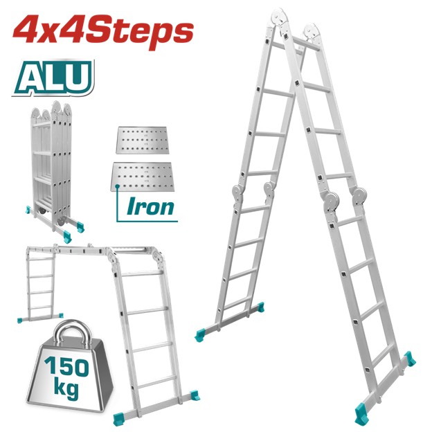 Total Multi-Purpose Aluminum Ladder 4x4 THLAD04441