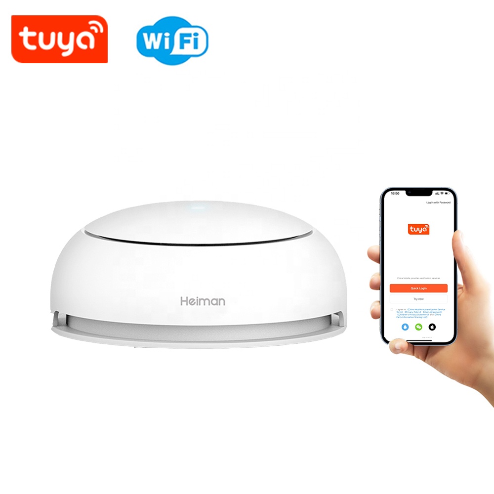 [SHT-1202] TUYA wifi smart Smoke fire detector & security alarm WS2SA-1 from Heiman 