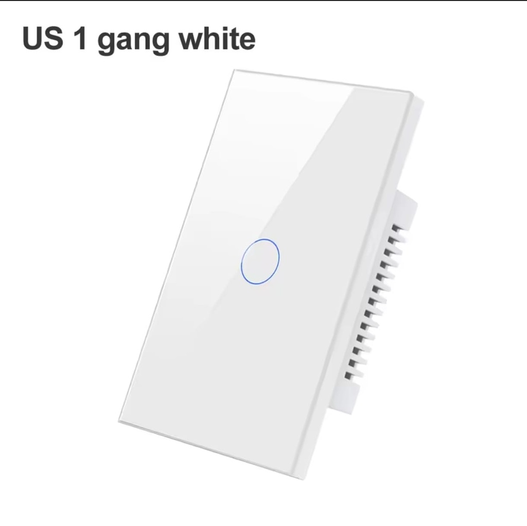 Tuya WiFi Touch 1 Gang Button Wall Switch N+L White color, No Neutral&Neutral Works with Alexa Google Home 