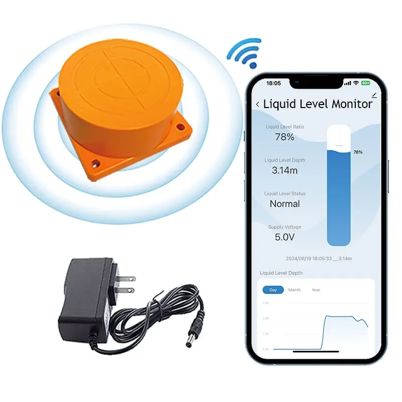 Tuya Wifi Water Level Monitor Ultrasonic ME201W 