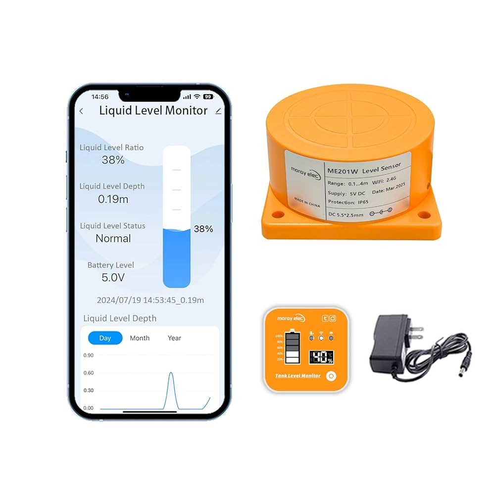 Tuya wifi Water Level Monitor Ultrasonic with Monitor Level Display ME201R