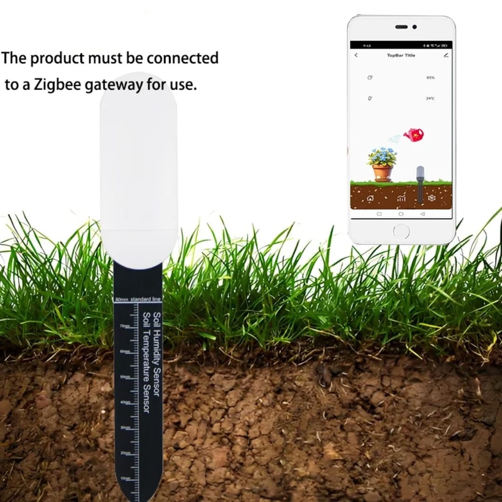 Tuya smart ZIGBEE Air Temperature and Soil Moisture Detector
