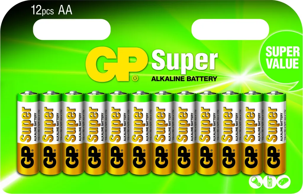 GP Super Alkaline 12pcs AAA LR03