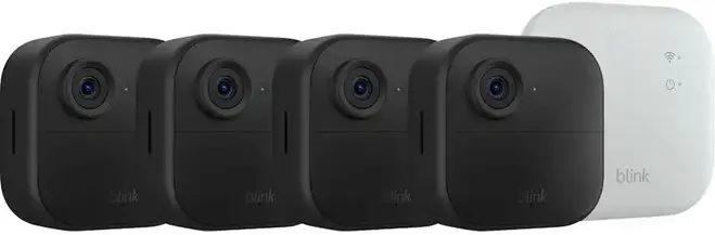 Blink - Outdoor 4 XR - 4 Cameras - two-year battery life, 1080p HD day and infrared night live view, two-way talk with extended range, up to 400 feet. Sync Module XR included - Black