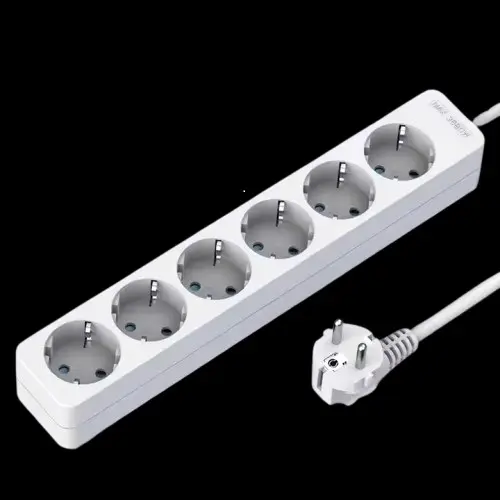 Verocanali Multistrip 6 sockets 6*16A with 3m cable  3680w/16A VC-G6K03