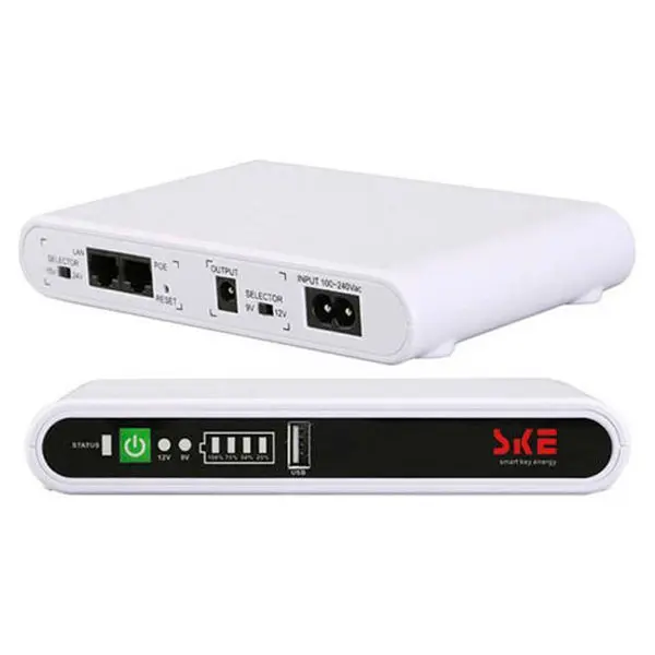 SKE Mini DC UPS router 10800mAh, lan POE, usb, 5v, 9v, 12v OUTPUT POE-532-E