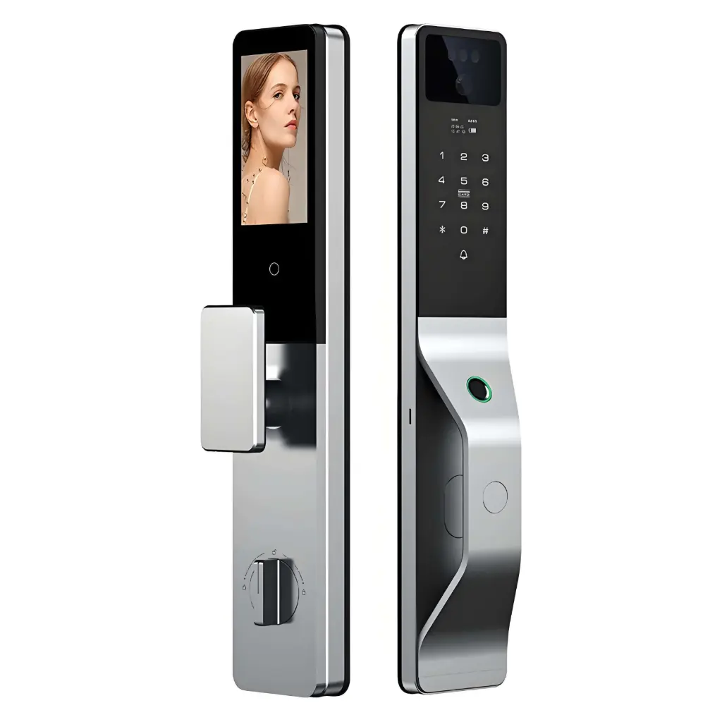 [SHT-1251] Tuya wifi door lock with 3D face , fingerprint, key, intercom app and card unlock PST-C949-1