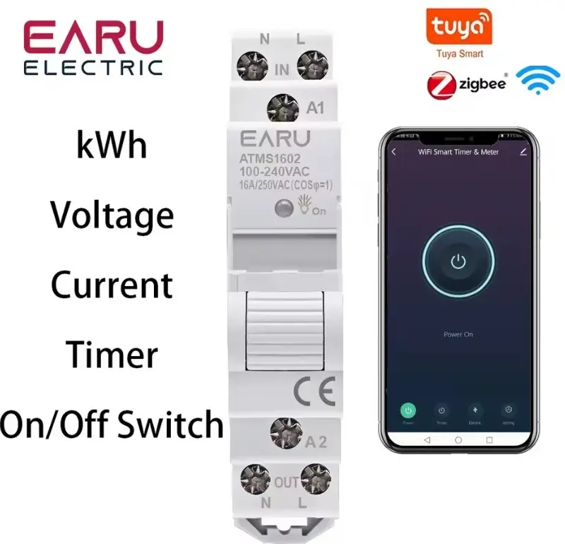 [SHT-1198] Earu Tuya WiFi Smart timer and meter ATMS1602