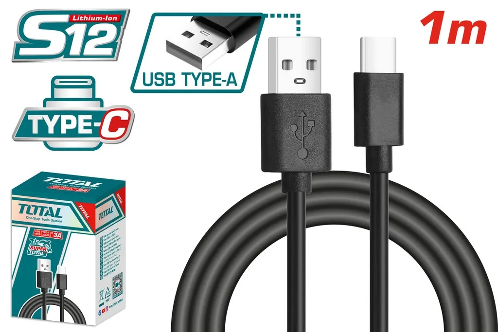 TOTAL USB type-A to type-C cable 1m TIUCC01