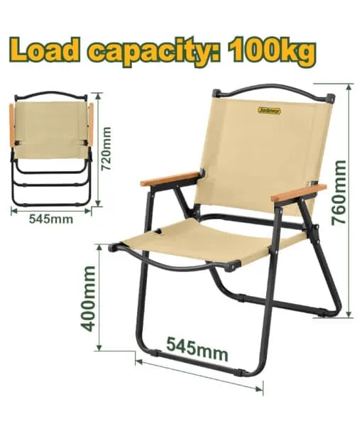 Jadever Folding Director's Chair, Oxford Fabric, Beige JDHWC1101